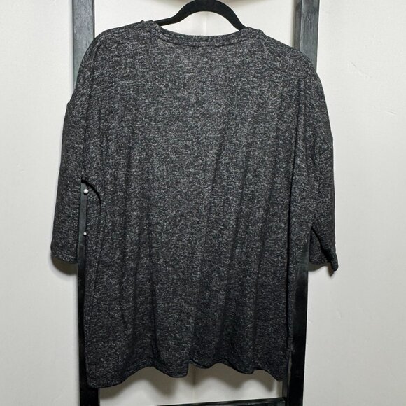 Chelsea & Theodore Faux Pearl Embellished Sweater β Charcoal Gray - NWT - Picture 3 of 9